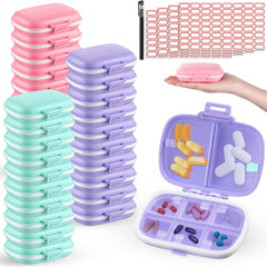 Layhit travel pill organizer in blue with 8 compartments for organized dosing on the go.