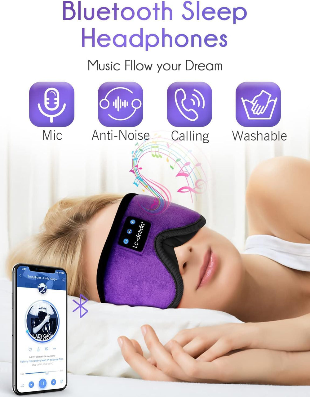 LC-dolida Bluetooth 5.4 fast pairing provides clear, lossless sound during travels.