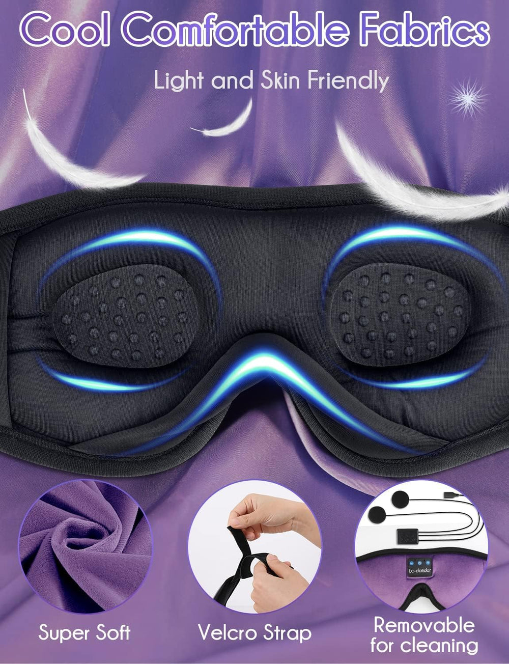 LC-dolida memory foam fabric with airholes delivers soft, breathable comfort all night.