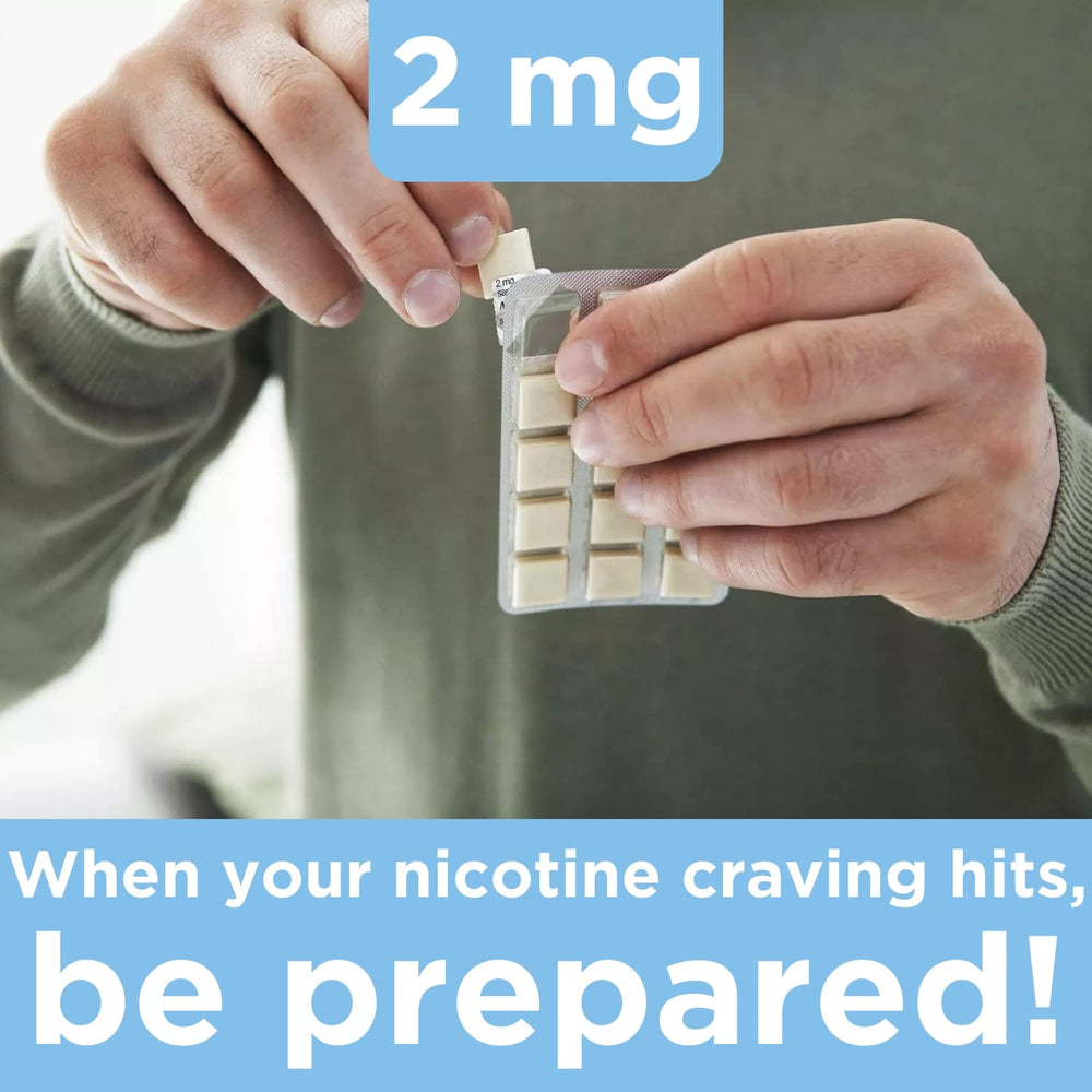 Leader Nicotine Gum Ice Mint label sugar-free on 100-count bottle
