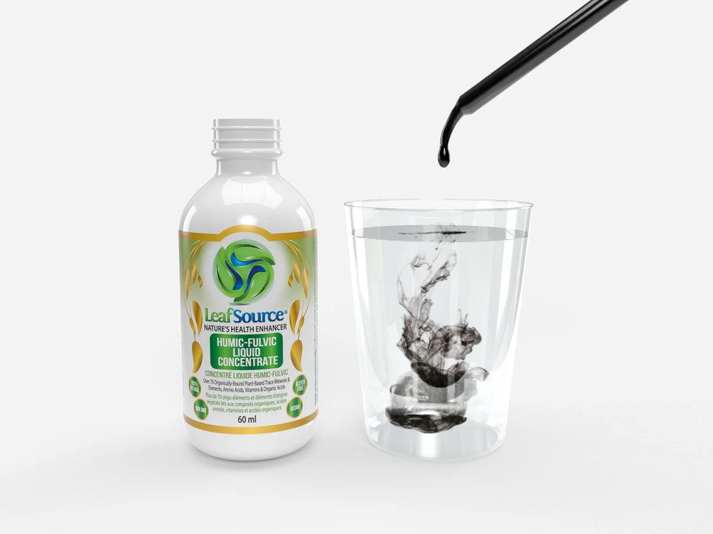 LeafSource mixed in water yields a clear, ready-to-drink solution.