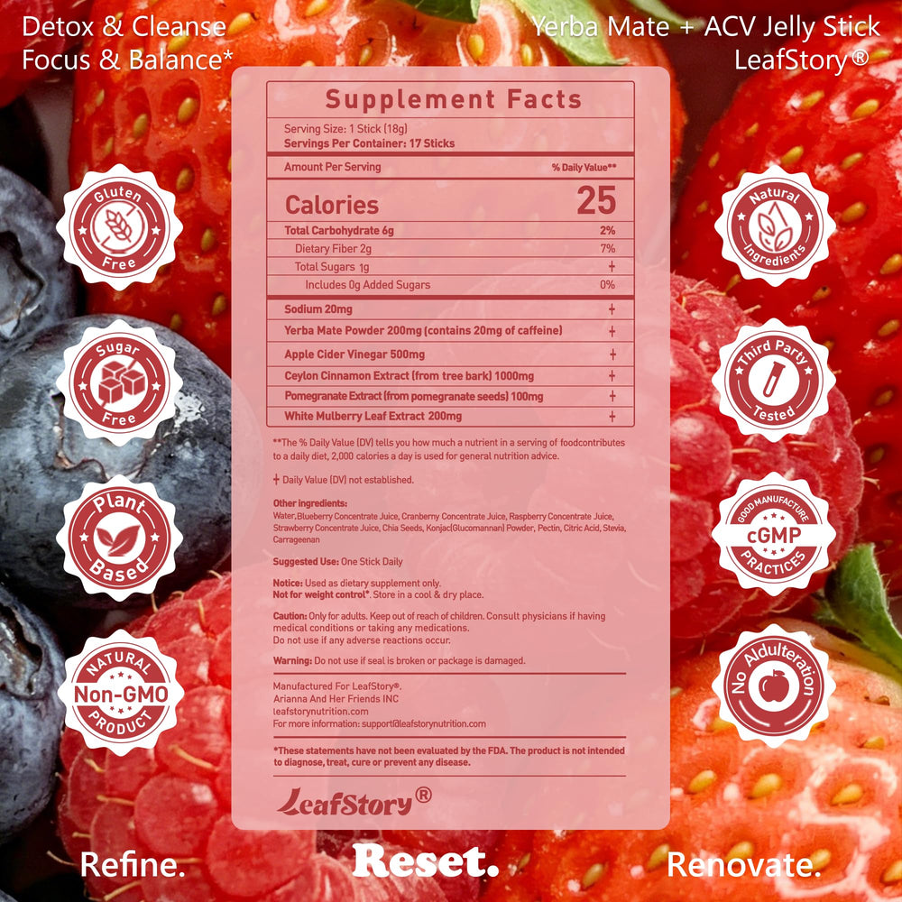 LeafStory Reset Jelly texture closeup reveals a smooth, easy-to-swallow consistency.