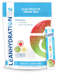 LEAN Hydration Strawberry Kiwi Melon packet for zero-calorie on-the-go hydration