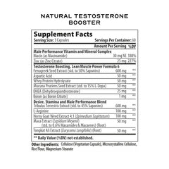 LEAN Nutraceuticals testosterone libido booster packaging close-up signaling quality and standards.