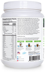 LEAN1 Chocolate Mint tub back with nutrition details.