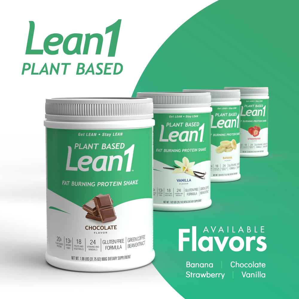LEAN1 nutrition label highlighting 22 vitamins and minerals.