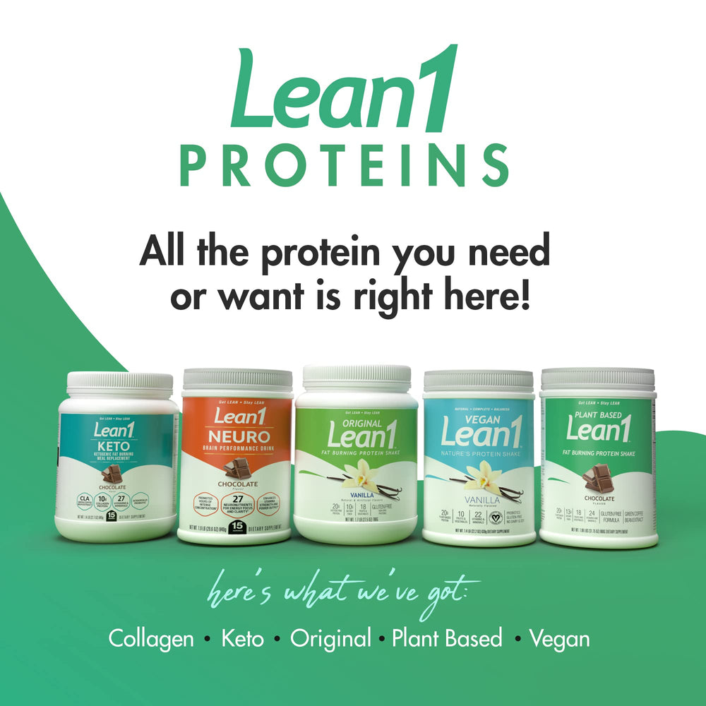 LEAN1 tub on a kitchen counter ready for a balanced meal.