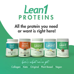 LEAN1 tub on a kitchen counter ready for a balanced meal.