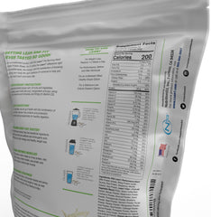 Lean1 Vanilla packaging shows 44 servings in a 5 lb bag for daily use.