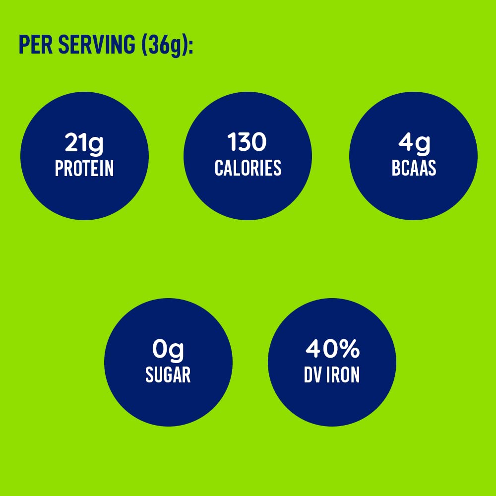 LeanFit Organic ingredients blend with pea, rice, chia, flax, and hemp for complete plant protein.
