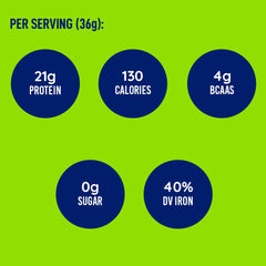 LeanFit Organic ingredients blend with pea, rice, chia, flax, and hemp for complete plant protein.
