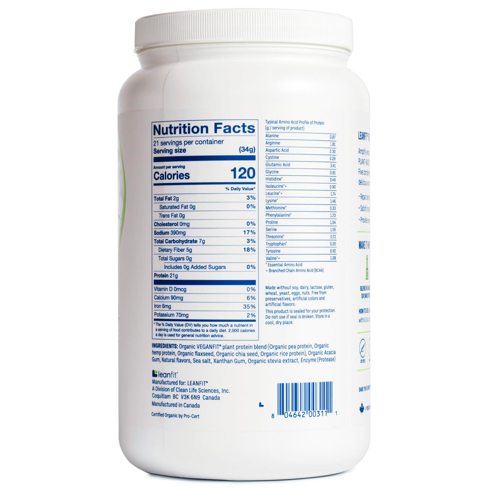 LeanFit recyclable tub with smooth finish and secure lid.