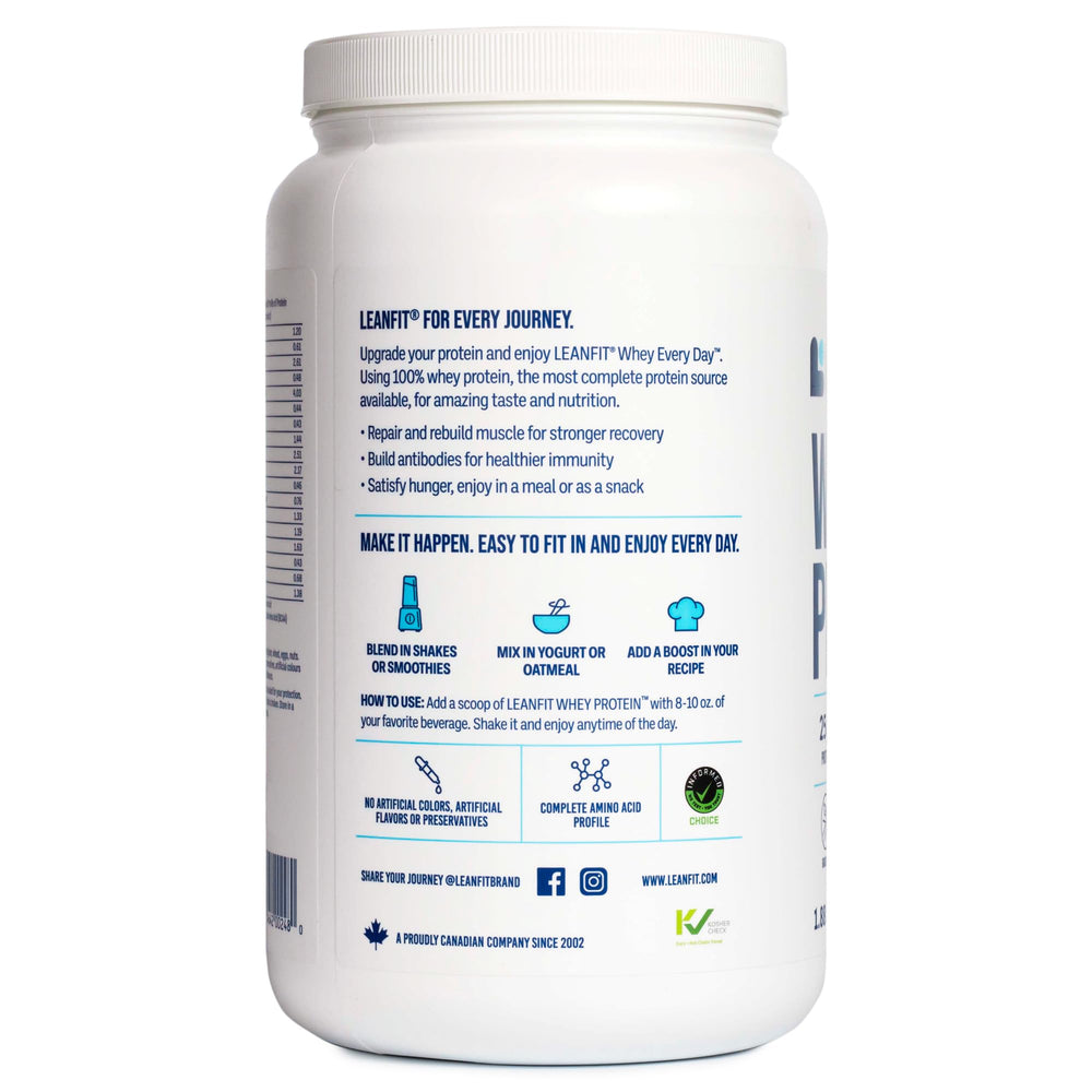 Scoop of LeanFit Cookies & Cream powder for a quick shake.