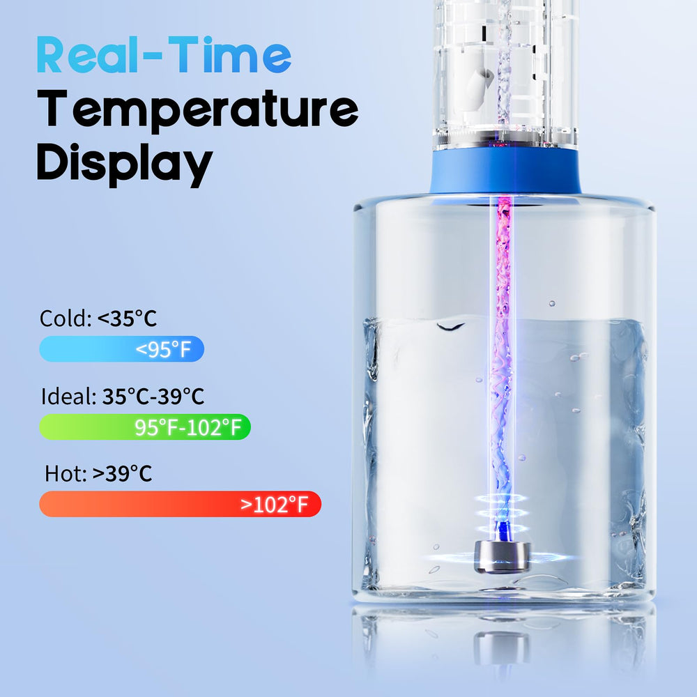Lebbtl ear cleaner shows real-time temperature to support comfortable operation.