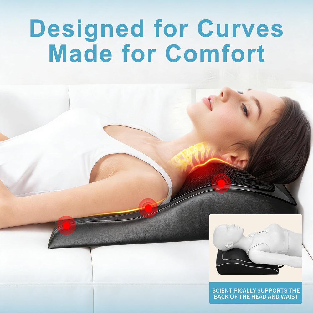 LEERCON ergonomic design hugs the body to target neck, back, and shoulders