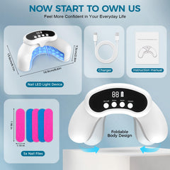 Leeyond nail treatment in use on a toenail for targeted light therapy