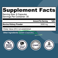 Left Coast Performance freeze-dried kidney capsules close-up highlights potent nutrients
