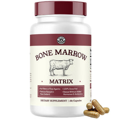 Left Coast Performance bovine bone marrow bottle shows potent joint and bone support visuals