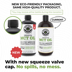 Left Coast Performance coconut MCT oil liquid in coffee for smooth morning energy