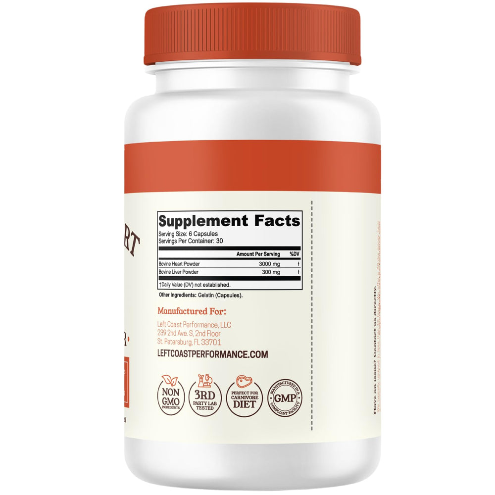 Left Coast Performance capsules ready for daily use with water