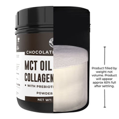 Left Coast Performance MCT Oil Powder cup with mug ready for daily routine.