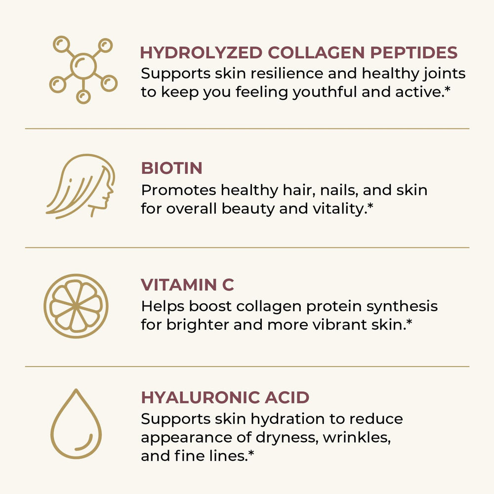 Closeup of Left Coast Performance multi-collagen powder ingredients indicating high-quality components