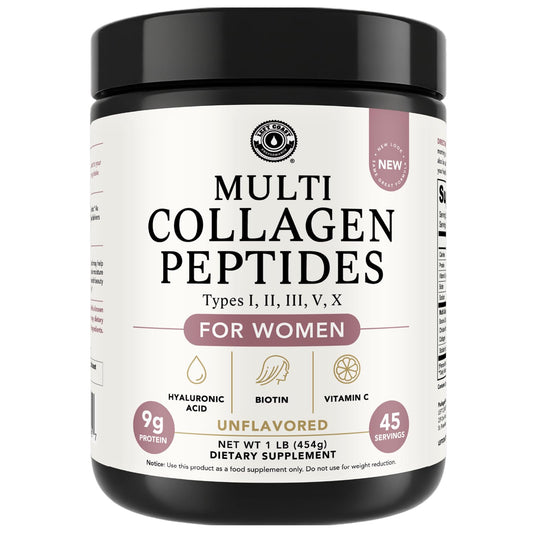 Left Coast Performance multi-collagen powder tub showing premium blend for skin, hair, and joints