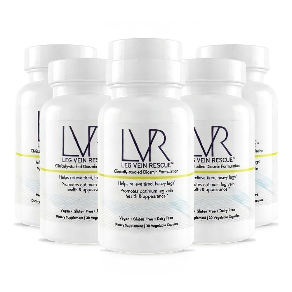 LEG VEIN RESCUE Diosmin bottle for leg comfort and circulation support.
