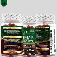 Legend Hemp Gummies close-up highlights delicious fruity taste and calm mood benefits