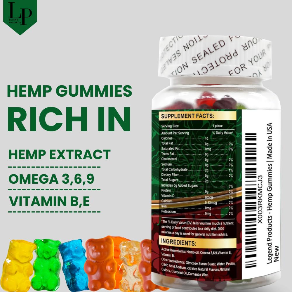 Legend Hemp Gummies serving on dish for easy daily calm and sleep support