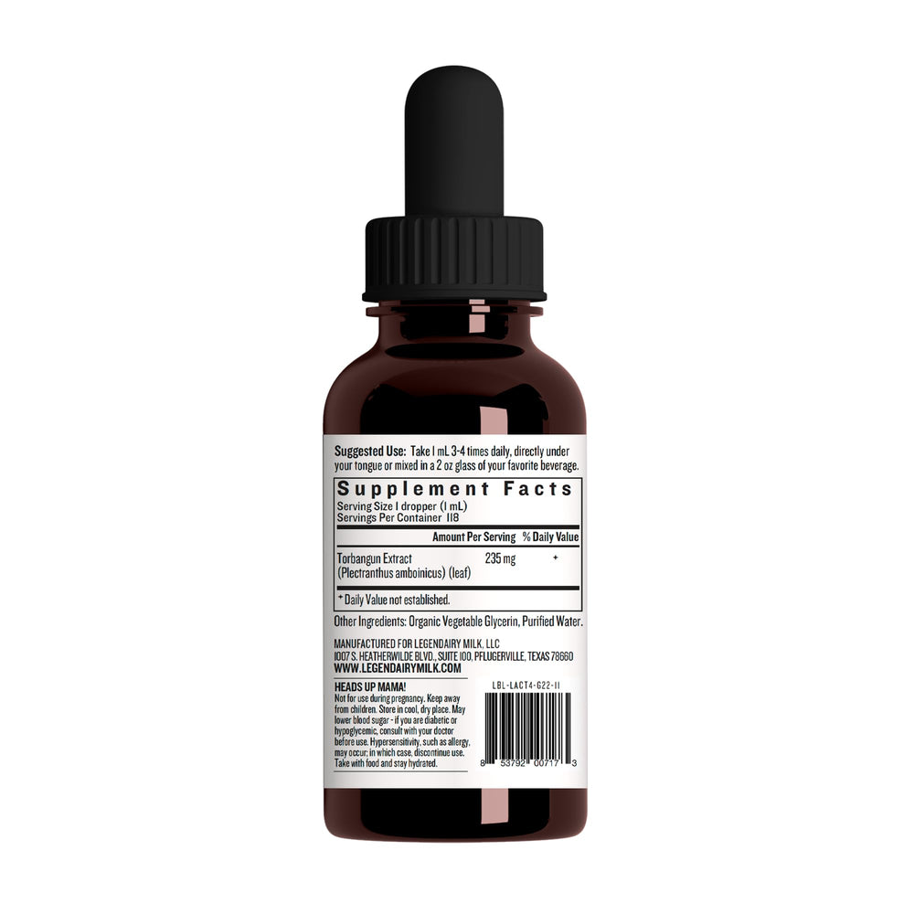 Legendairy Milk Lactivist Drops measured for easy under the tongue use.