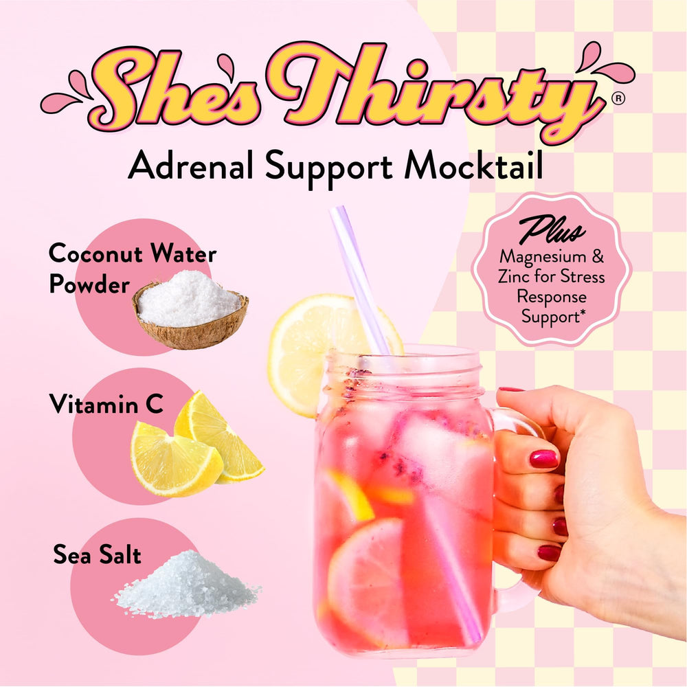 Legendairy Milk She’s Thirsty strawberry lemonade blend tastes naturally sweet without added sugar.