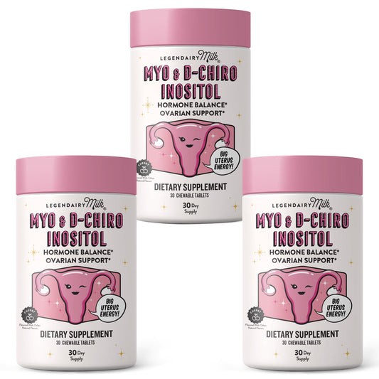 Legendairy Milk 40:1 packaging highlights PCOS support features