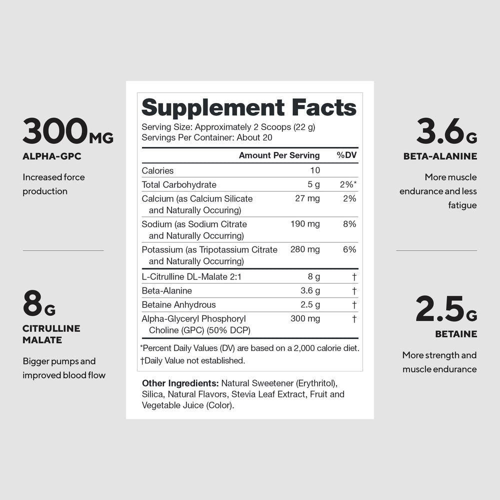 LEGION Pulse scoop on table highlights natural flavor and transparent dosing
