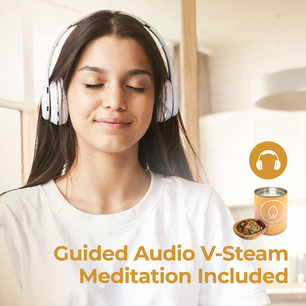 Leiamoon blend includes a guided meditation audio to accompany your steam.