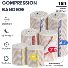 LEIFIDE elastic bandage 4-inch wrap over shoulder for secure coverage during activity