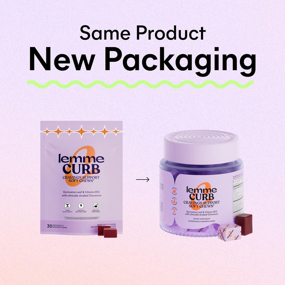 Lemme Curb Cravings soft chews close-up highlighting texture for satisfying cravings.