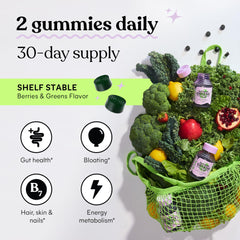 Lemme Greens Gummies packaging displays branding and 60 gummies.