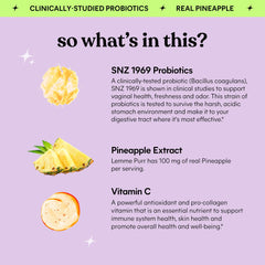 Lemme Purr SNZ-1969 ingredients label with clinically studied probiotic strain.