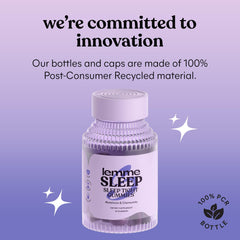Lemme Sleep drug-free formulation in a gelatin-free gummy.