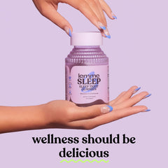 Lemme Sleep gluten-free non-GMO gummies without corn syrup.