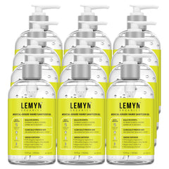 Lemyn Organics hand sanitizer bottle front view for on-the-go cleansing