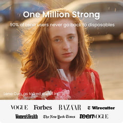 Lena Sensitive Cups USA-made, safety standards and quality materials.