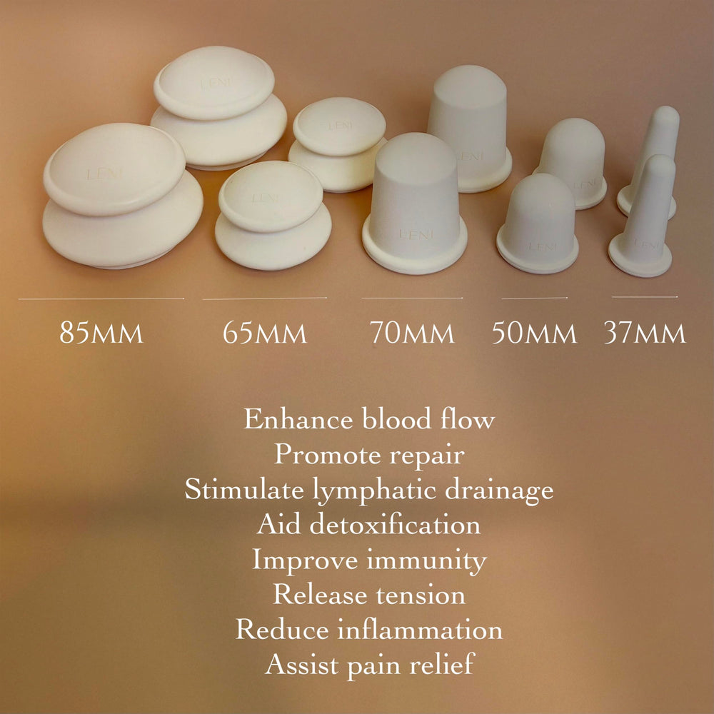 LENI mini cups for face, hands, and feet offer precise self-massage options
