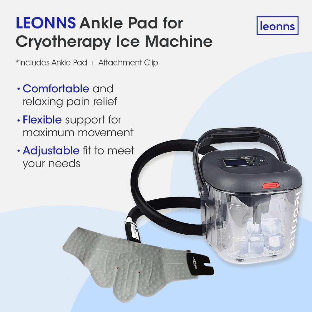 LEONNS ankle pad close-up shows flexible, comfortable fit.