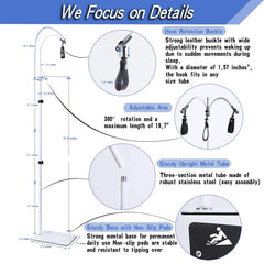 Lerboai CPAP hose holder non-slip base prevents tipping.