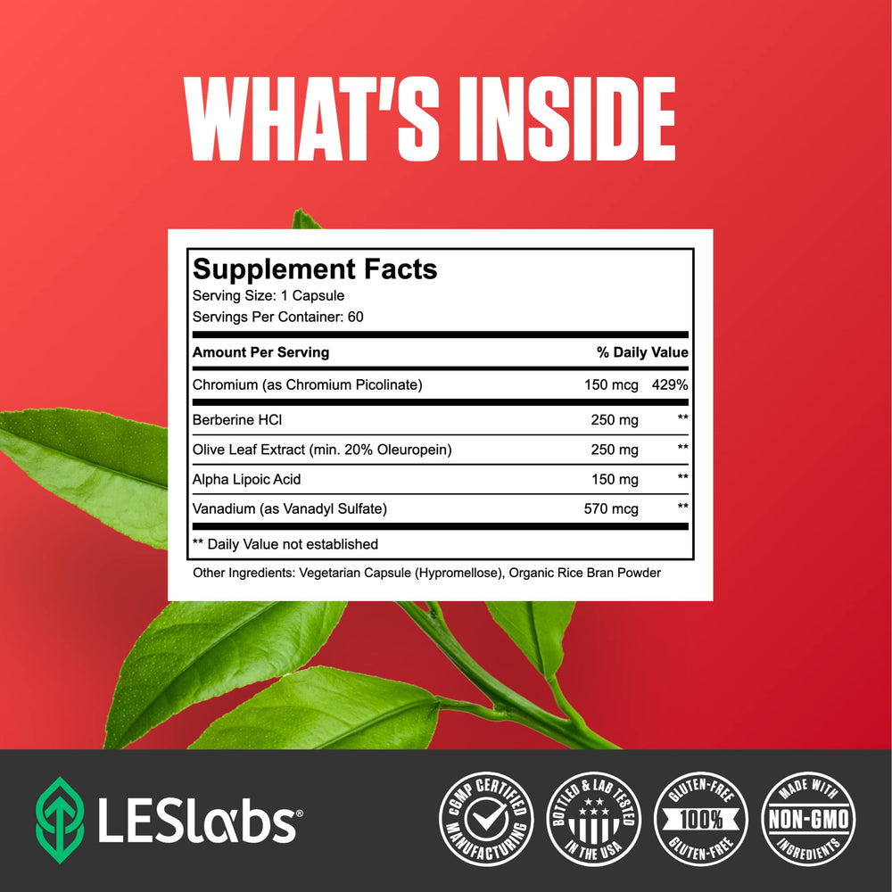 LES Labs Insulin Health chromium ingredient for metabolism support.