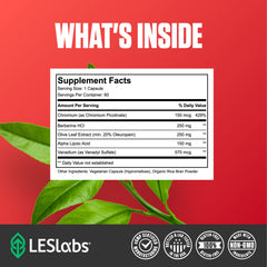 LES Labs Insulin Health chromium ingredient for metabolism support.