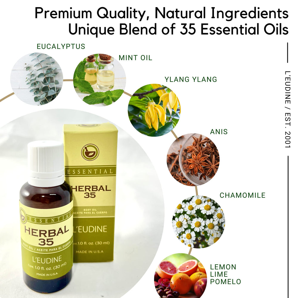 Temple massage with Herbal 35 blend for relaxation