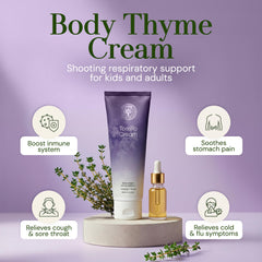 Non-greasy L’EUDINE Thyme Body Cream texture shown on skin